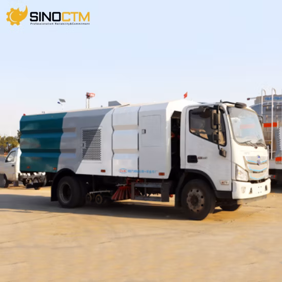 Cina HOWO 4X2 10m3 Lavaggio a pressione della macchina dell'impianto di lavaggio del pavimento del camion del serbatoio Aspirapolvere per la pulizia delle spazzole Spazzatrice stradale