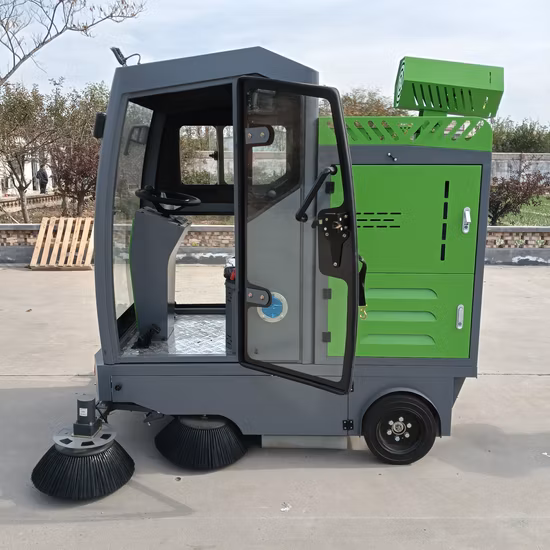 Spazzatrice stradale alimentata a batteria con cabina completamente coperta (S1900ED) per la pulizia di pavimentazioni stradali e giardini in cotto